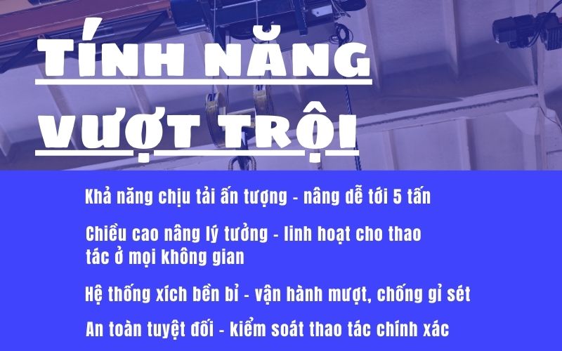 Tính năng vượt trội của pa lăng xích kéo tay Yamado VC 5 Tấn x 3M