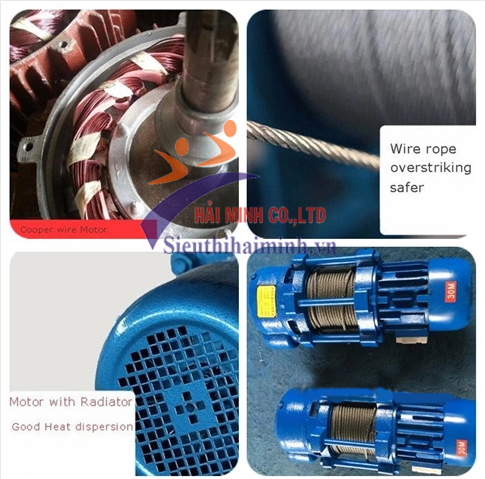 Cấu tạo của tời điện đa năng KCD 400/800 