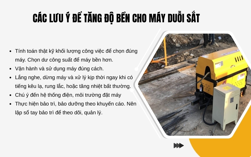 Các lưu ý để tăng độ bền cho máy duỗi sắt