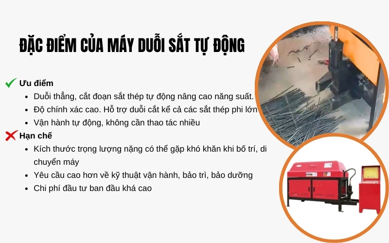 Đặc điểm của dòng máy duỗi sắt tự động