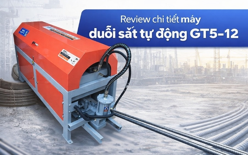 Review chi tiết máy duỗi sắt tự động GT5-12
