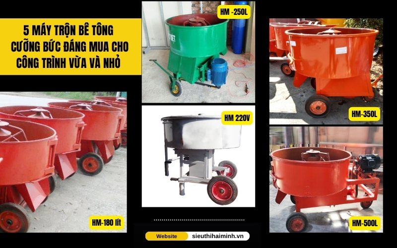 5 máy trộn bê tông cưỡng bức đáng mua cho công trình vừa và nhỏ