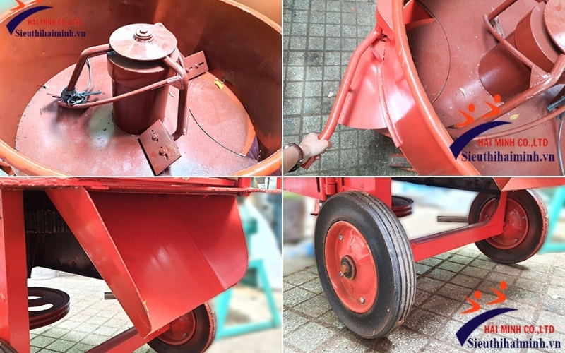 Chi tiết các bộ phận máy trộn bê tông cưỡng bức HM-350L