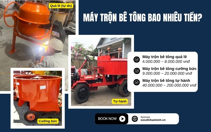 Máy trộn bê tông bao nhiêu tiền
