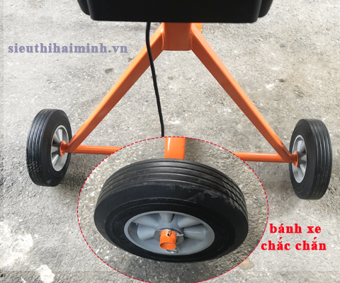 hệ thống bánh xe của máy trộn bê tông mini F160