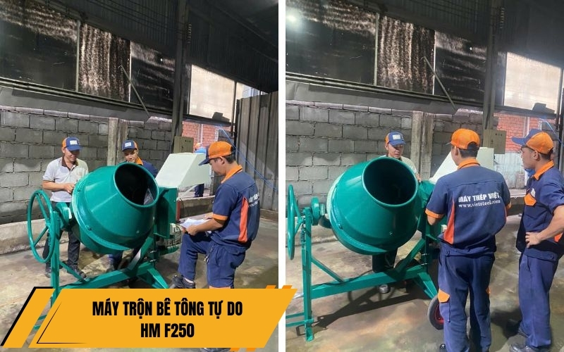 Máy trộn bê tông tự do 250 lít HM F250