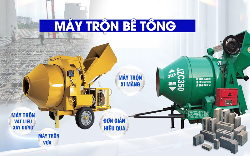 Máy trộn bê tông là gì? Vai trò của máy trộn bê tông