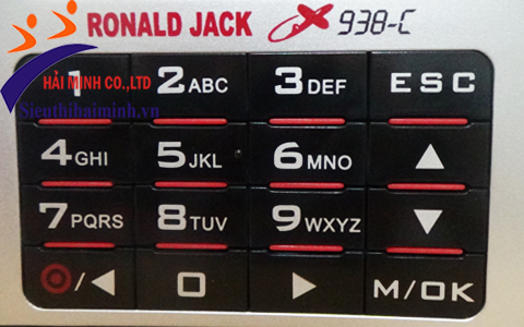 Phím chức năng của máy chấm công Ronald Jack X938-C