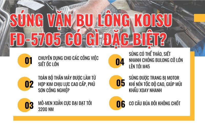 Súng vặn bu lông Koisu FD-5705 có gì đặc biệt?