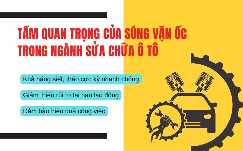 Tầm quan trọng của súng vặn ốc trong ngành sửa chữa ô tô