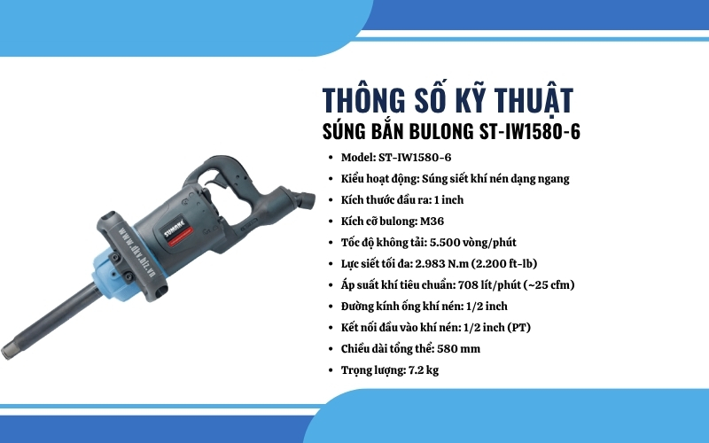 Thông số kỹ thuật của súng bắn bulong ST-IW1580-6