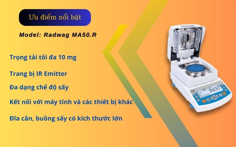 ưu điểm nổi bật của Cân Phân Tích Độ Ẩm Radwag MA50.R