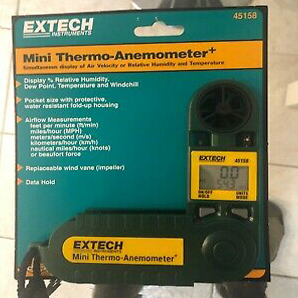 Photo - Máy đo tốc độ gió nhiệt độ độ ẩm EXTECH 45158