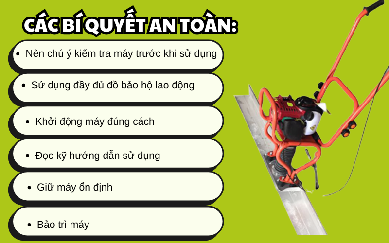 7 Bí quyết sử dụng máy đầm thước an toàn - Bạn đã biết chưa?