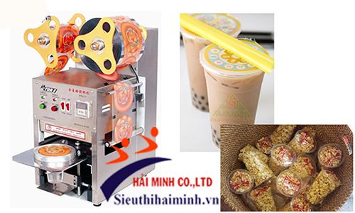 Siêu thị Hải Minh cung cấp máy dập nắp cốc trà sữa, bắp rang bơ chất lượng