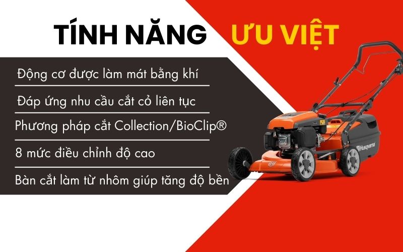 Các tính năng của máy cắt cỏ đẩy tay HUSQVARNA LC419SP
