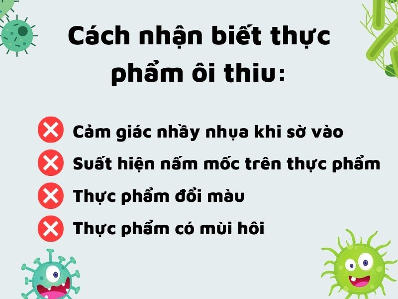 Dấu hiệu nhận biết thực phẩm ôi thiu và cách bảo quản chúng