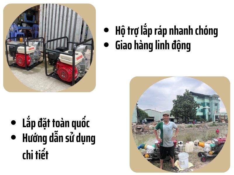 Giao hàng máy bơm nước nhanh chóng!