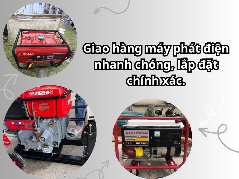 Giao hàng máy phát điện nhanh chóng, lắp đặt chính xác.