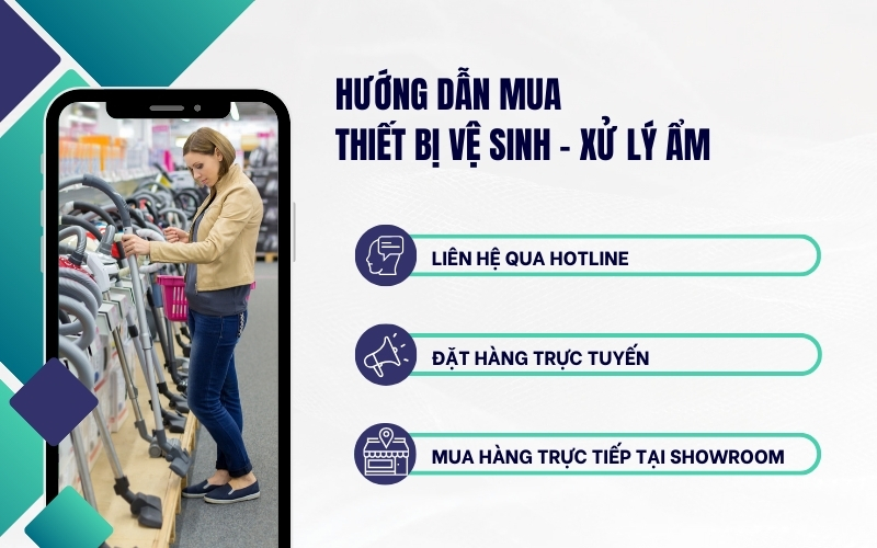 Hướng dẫn mua thiết bị vệ sinh - xử lý ẩm
