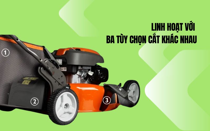 Husqvarna LC356 AWD linh hoạt với  ba tùy chọn cắt khác nhau