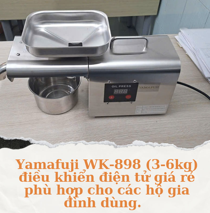 Máy ép dầu lạc Yamafuji WK-898 (3-6kg) điều khiển điện tử
