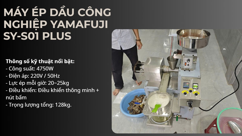 Máy ép dầu công nghiệp Yamafuji SY-S01 Plus
