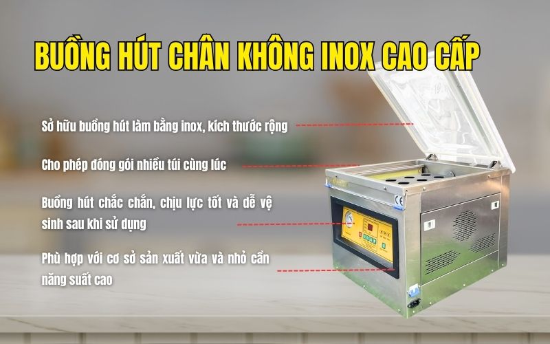 Cấu tạo chi tiết của máy hút chân không DZ400