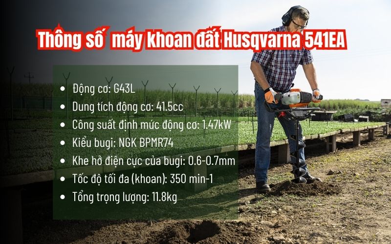 Thông số  máy khoan đất Husqvarna 541EA