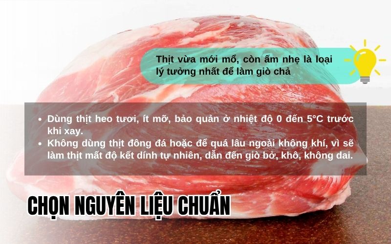 Chọn nguyên liệu chuẩn
