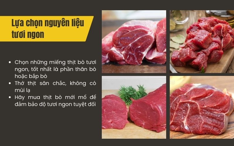 Lựa chọn nguyên liệu tươi ngon