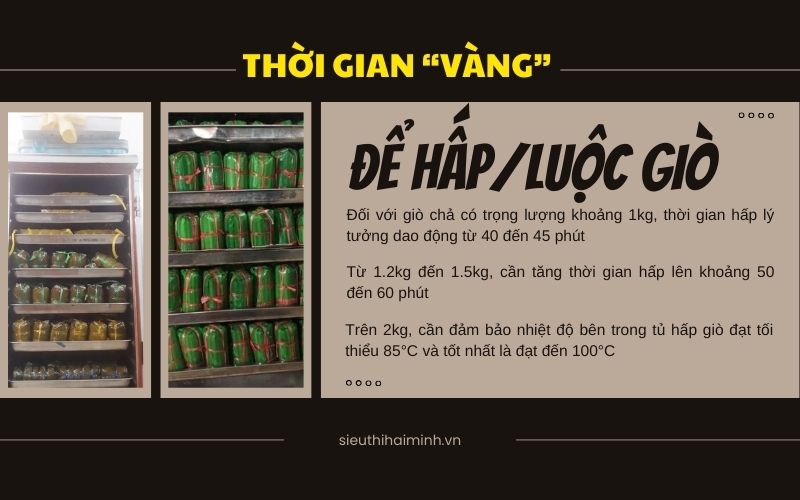 Thời gian vàng để hấp/luộc giò