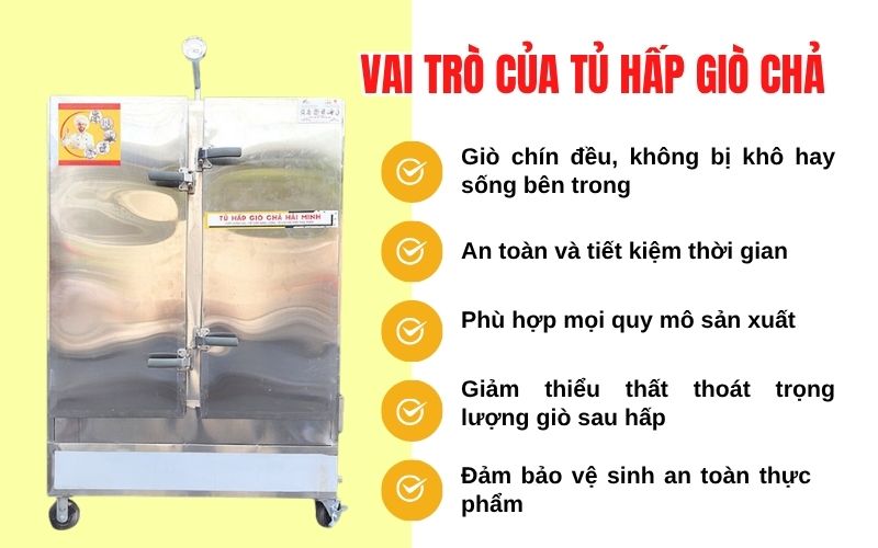 Vai trò của tủ hấp giò chả trong chất lượng thành phẩm