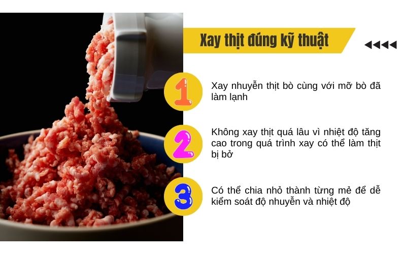 Xay thịt đúng kỹ thuật