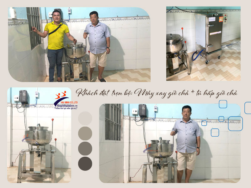 Khách đặt hôm trước, hôm sau ĐẶT THÊM cho đủ bộ [Máy xay giò chả + tủ hấp giò chả]