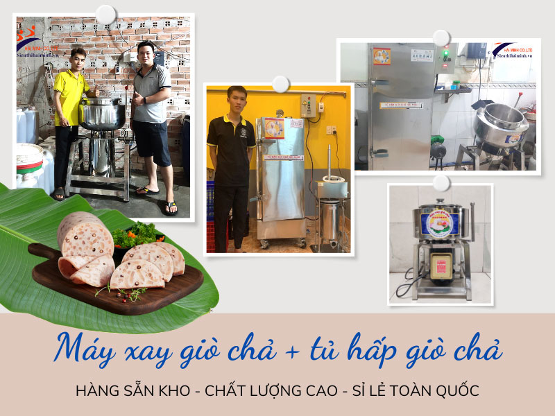 Khách đặt hôm trước, hôm sau ĐẶT THÊM cho đủ bộ [Máy xay giò chả + tủ hấp giò chả]