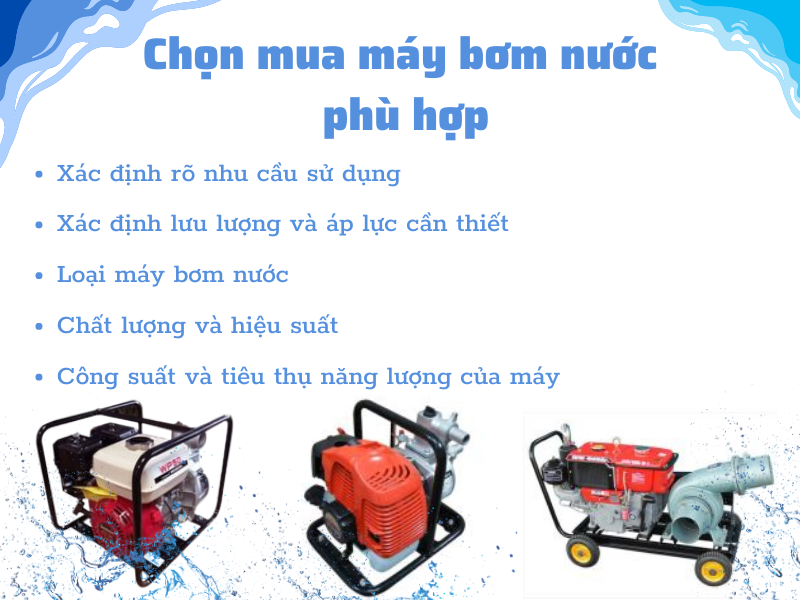 Cách chọn và sử dụng máy bơm nước phù hợp