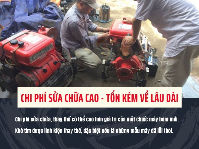 Chi phí sửa chữa cao - Tốn kém về lâu dài