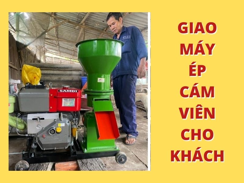 Bàn giao máy ép cám viên cho khách