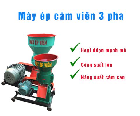 ưu điểm của Máy ép cám viên công nghiệp 3 pha