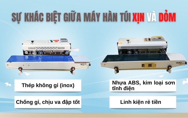 Sự khác biệt giữa máy hàn túi xịn và dỏm