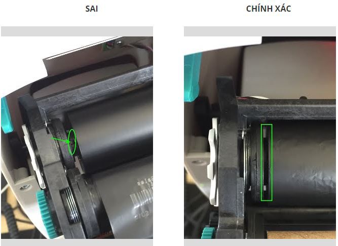 hướng dẫn thay ruy bằng mực cho máy in mã vạch h9