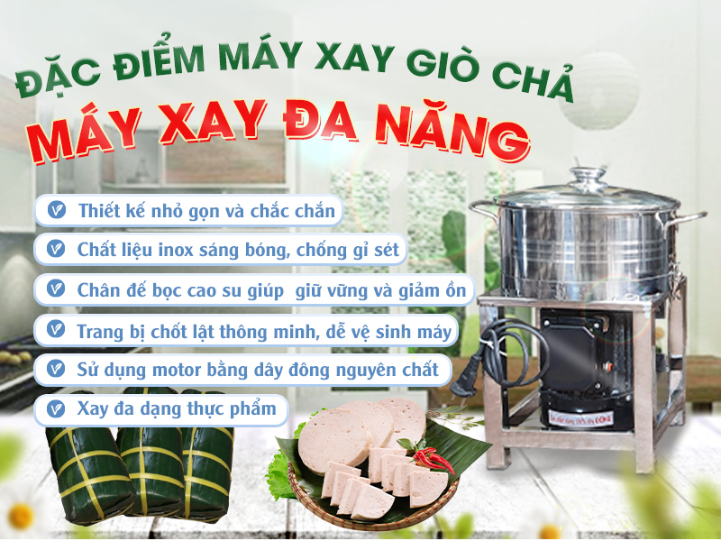 Ưu điểm của máy xay giò chả đa năng Hải Minh