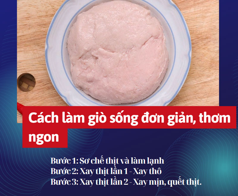 Cách làm giò sống đơn giản, thơm ngon
