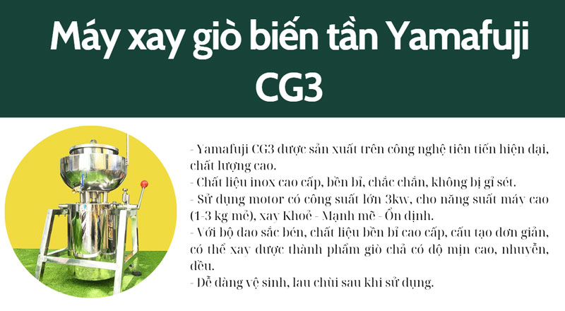 Máy xay giò biến tần Yamafuji CG3