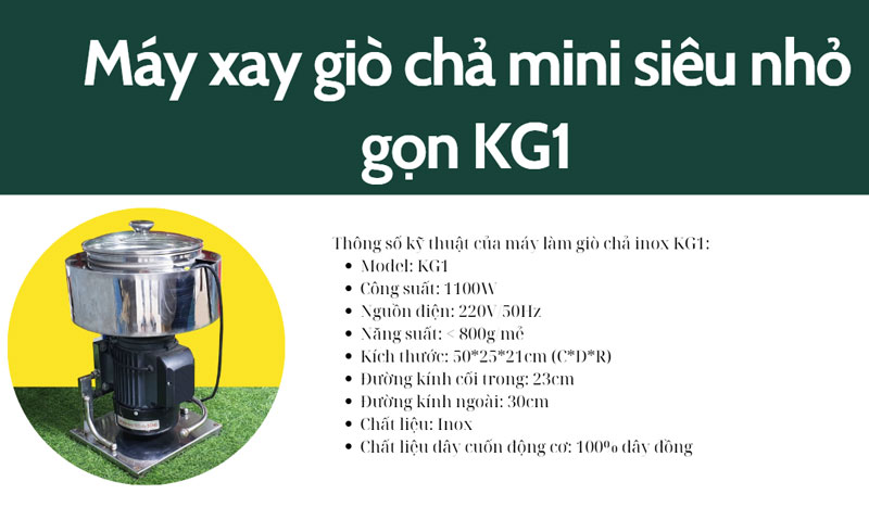 Máy xay thịt làm giò Inox KG1