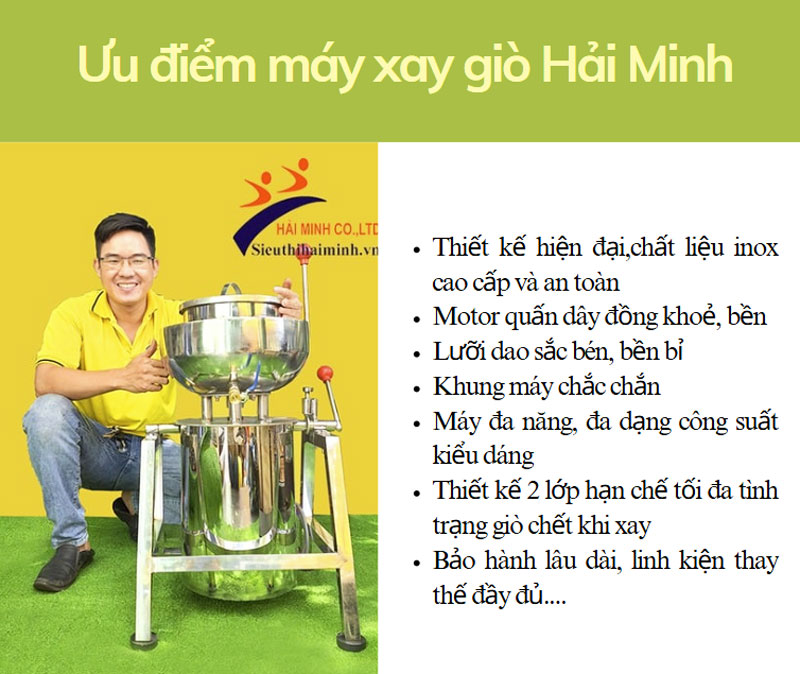 Ưu điểm máy xay giò Hải Minh
