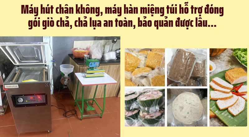 Các loại máy móc được ứng dụng vào dây chuyền chế biến chả lụa - giò lụa