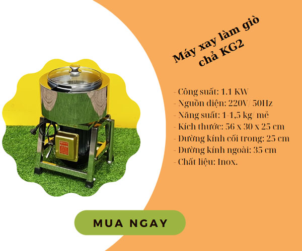 Máy xay giò chả gia đình inox KG2