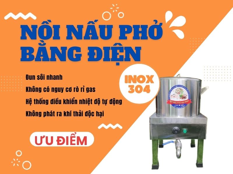 Nồi nấu phở bằng điện chất lượng